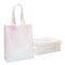 Non Woven Reusable Tote Bags, Pink Holographic Gift Bags with Handles (10x8 In, 20 Pack)